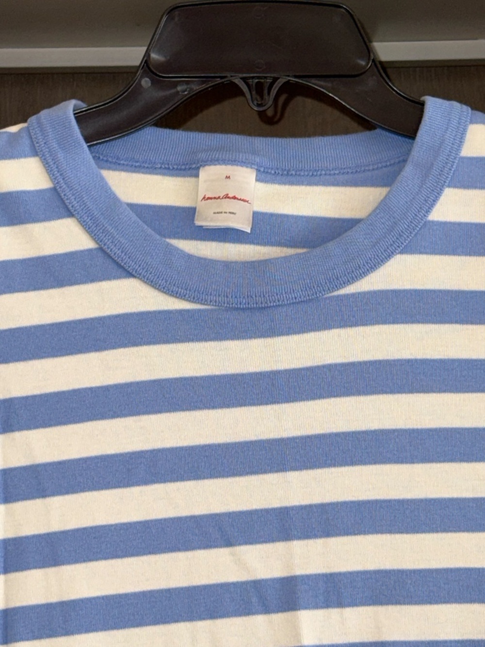 Hanna Andersson women's Medium M light blue striped shorts pajamas - Picture 3 of 3